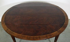 Baker Federal Style Banded Mahogany Expansion Dining Table