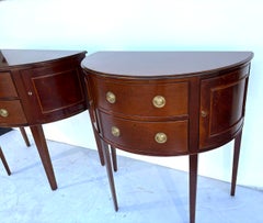 Baker Federal Style Demi-lune Cabinet  Set of 2