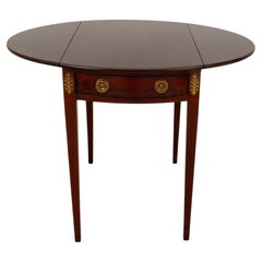 Baker Federal Style Inlaid Mahogany Pembroke Table