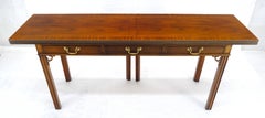 Baker Flip Top Three Drawers Mahogany Console Sofa Table MINT!