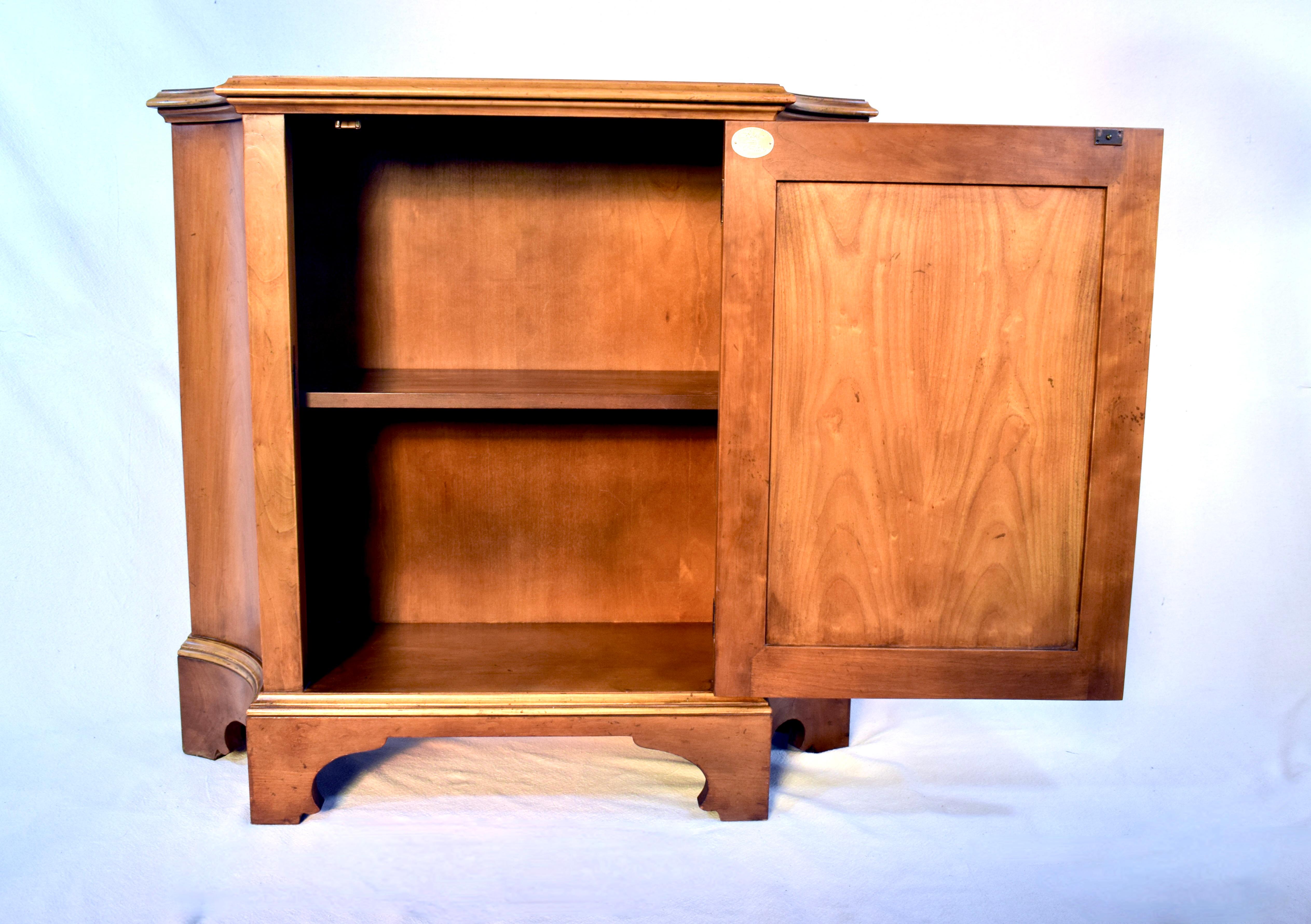 Mid-Century Modern Baker French Cherry Console Commode Cabinet For Sale