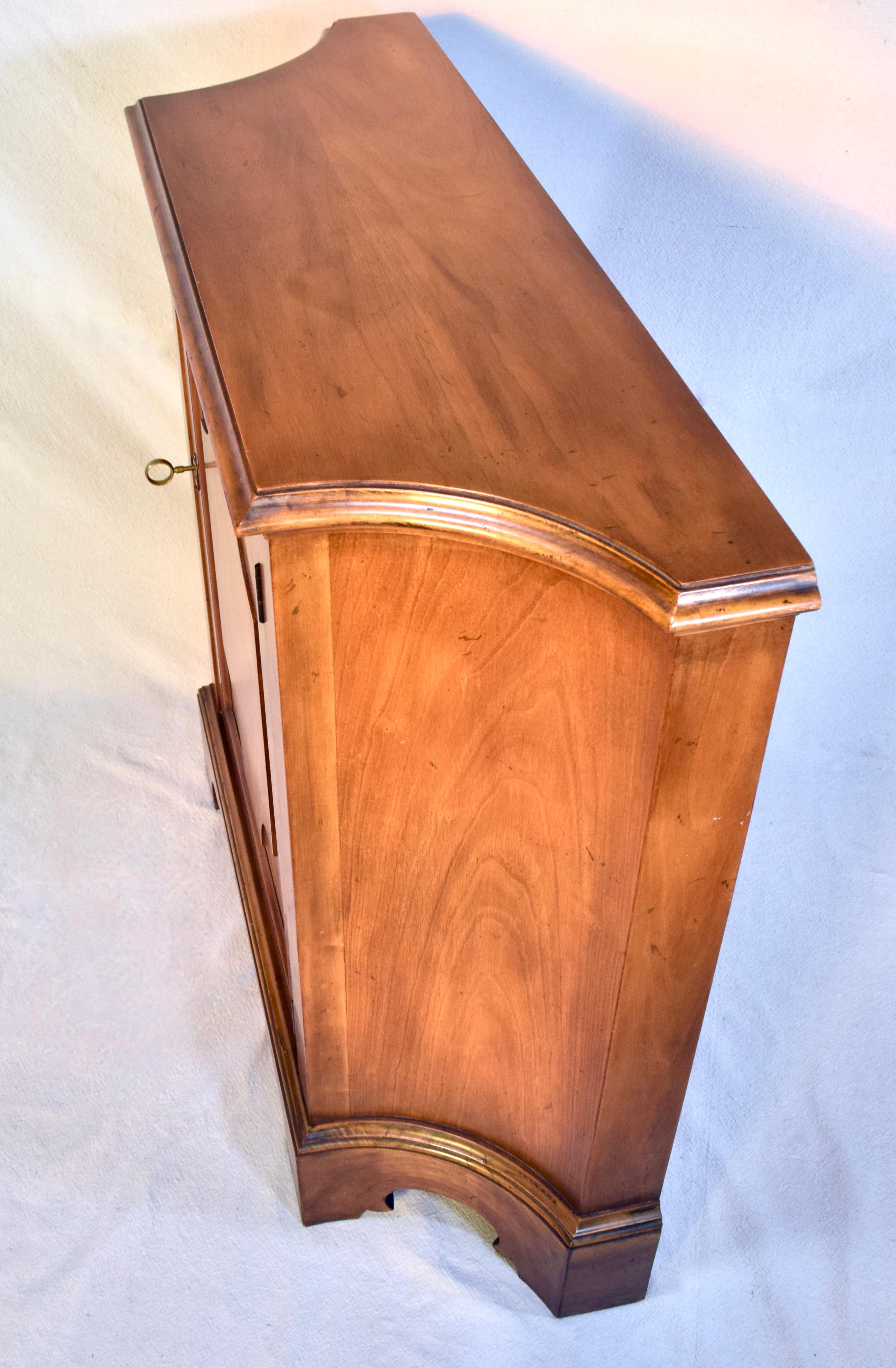 Mid-20th Century Baker French Cherry Console Commode Cabinet For Sale