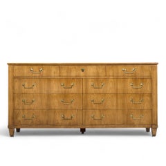 Baker French Cherry Regency Style 10 Drawer Long Dresser