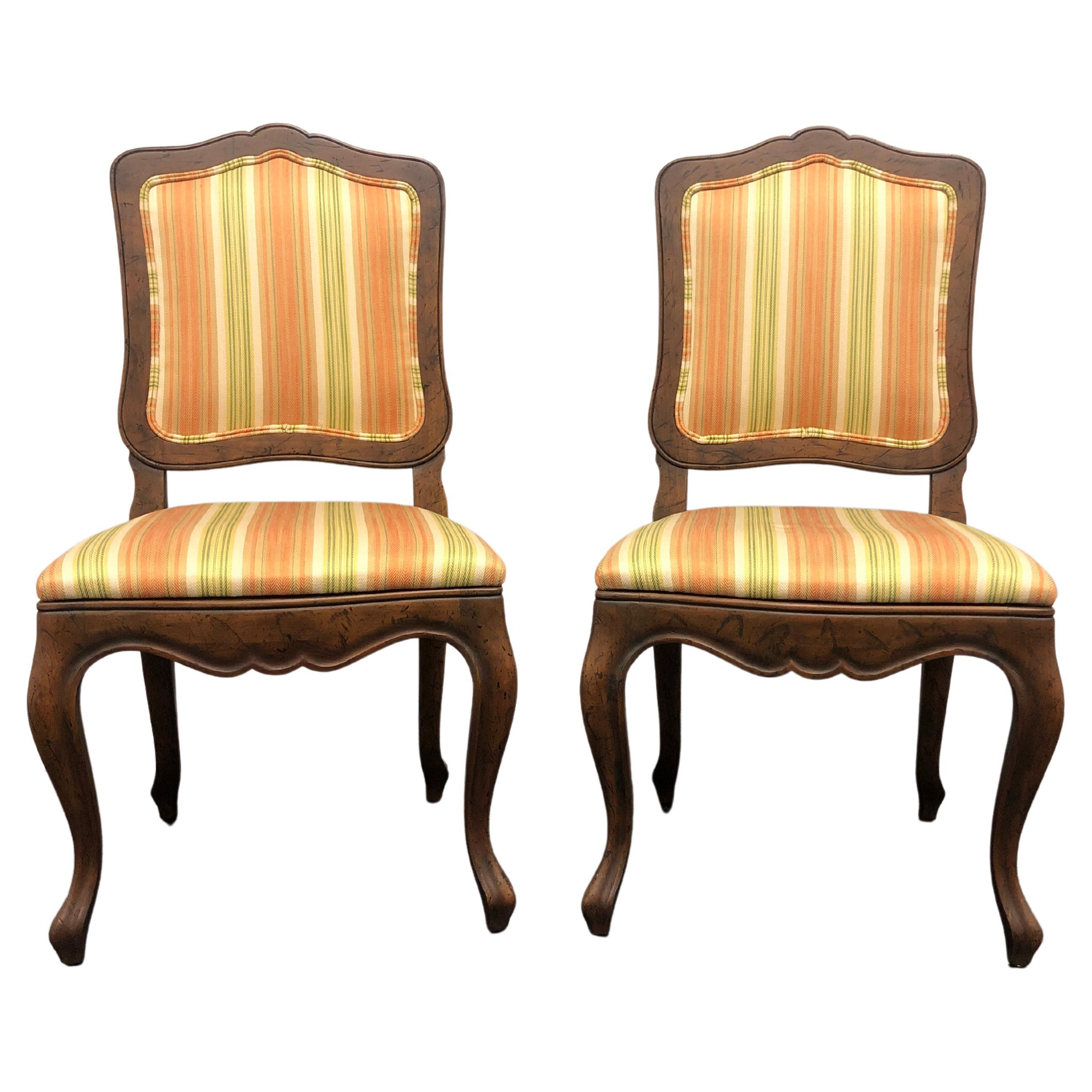 BAKER French Country Style Dining Side Chairs - Pair D