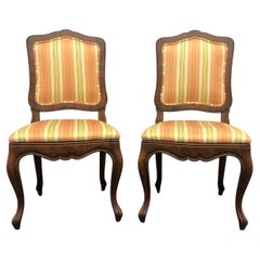 Vintage BAKER French Country Style Dining Side Chairs - Pair D