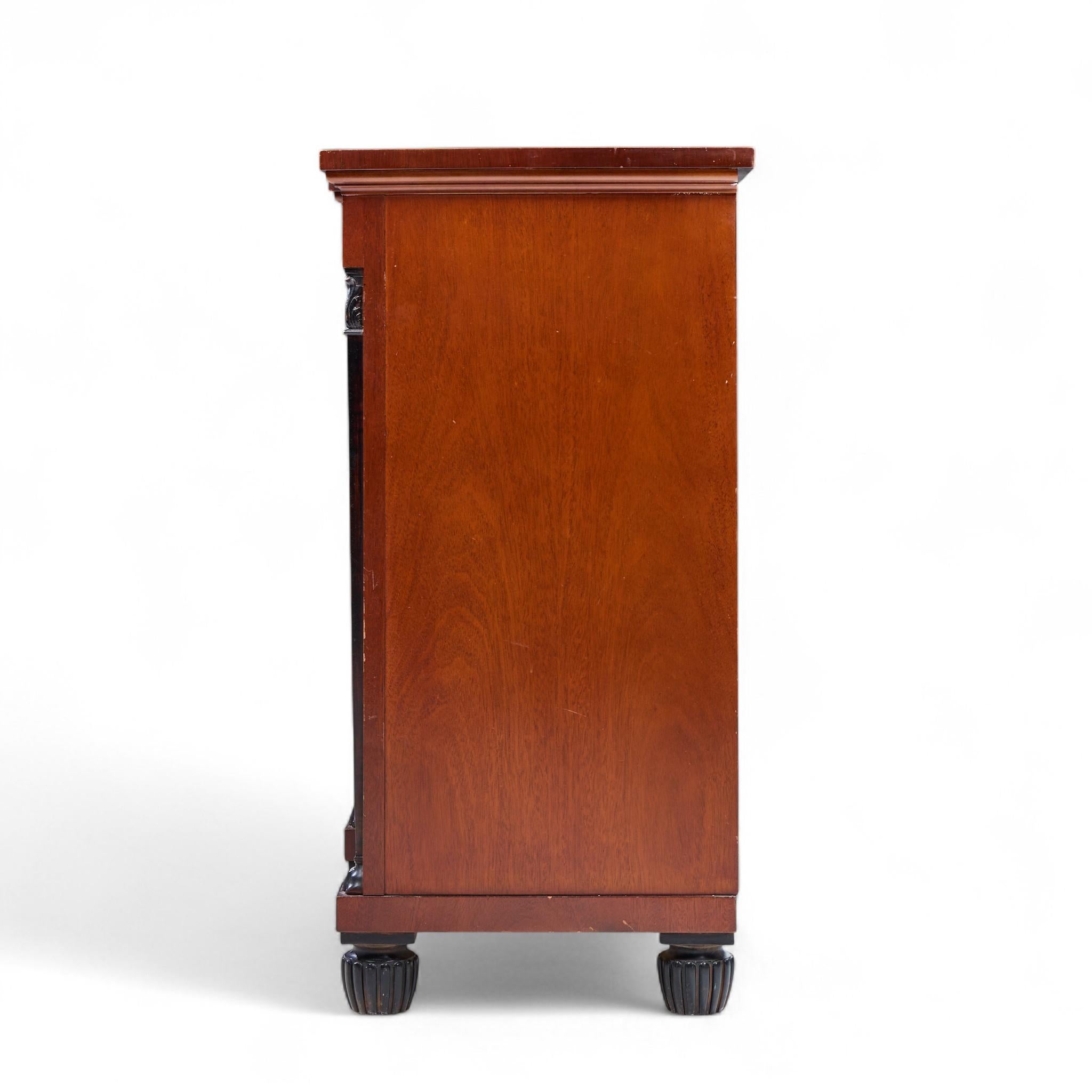 Baker French Empire Neoclassical Mahogany Sideboard Buffet Server Bar Credenza In Good Condition For Sale In Franklin Park, IL