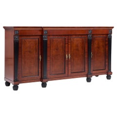 Baker French Empire Neoclassical Mahogany Sideboard Buffet Server Bar Credenza