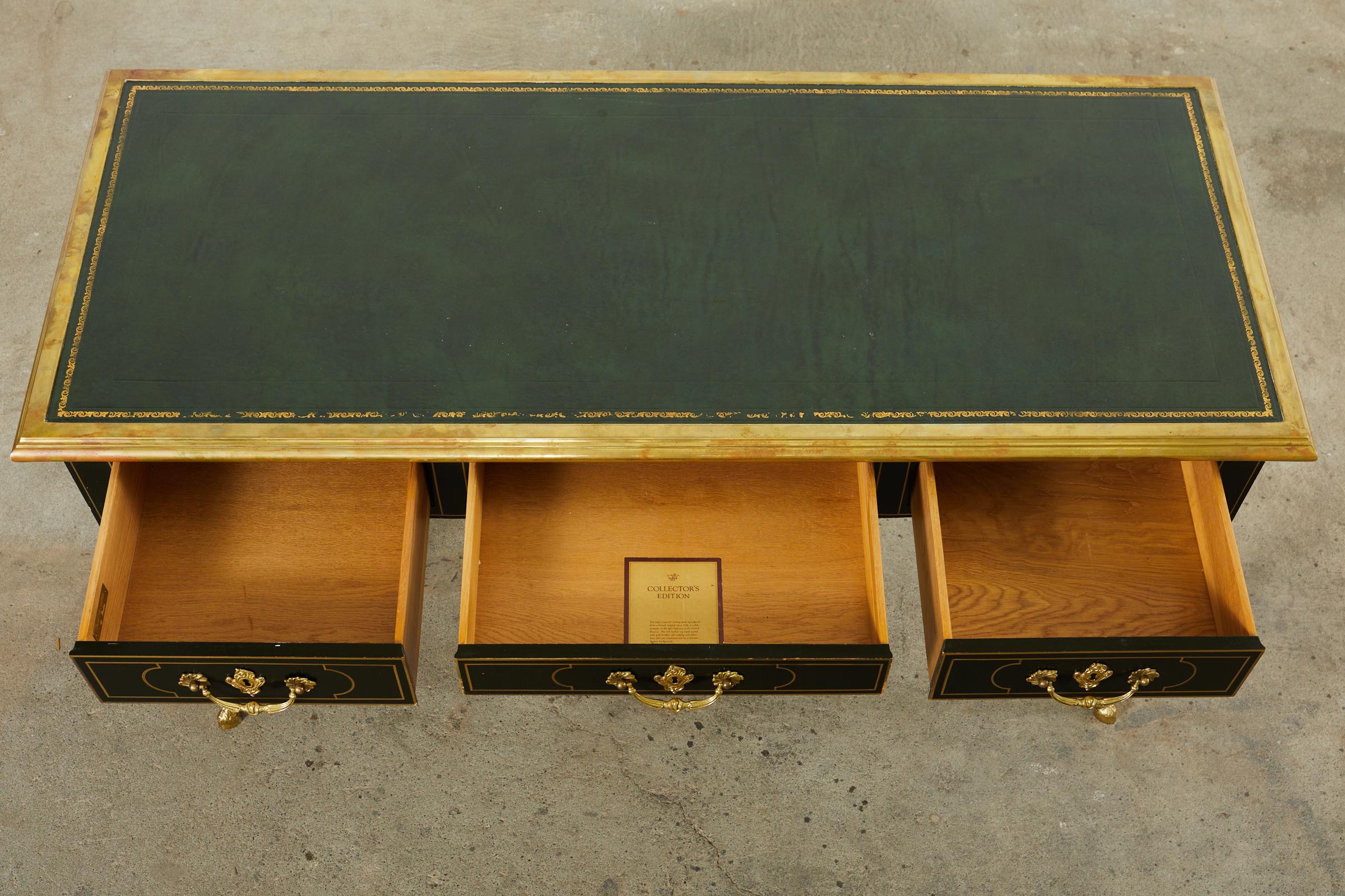 Baker French Louis XV Style Lacquered Writing Table Desk For Sale 5