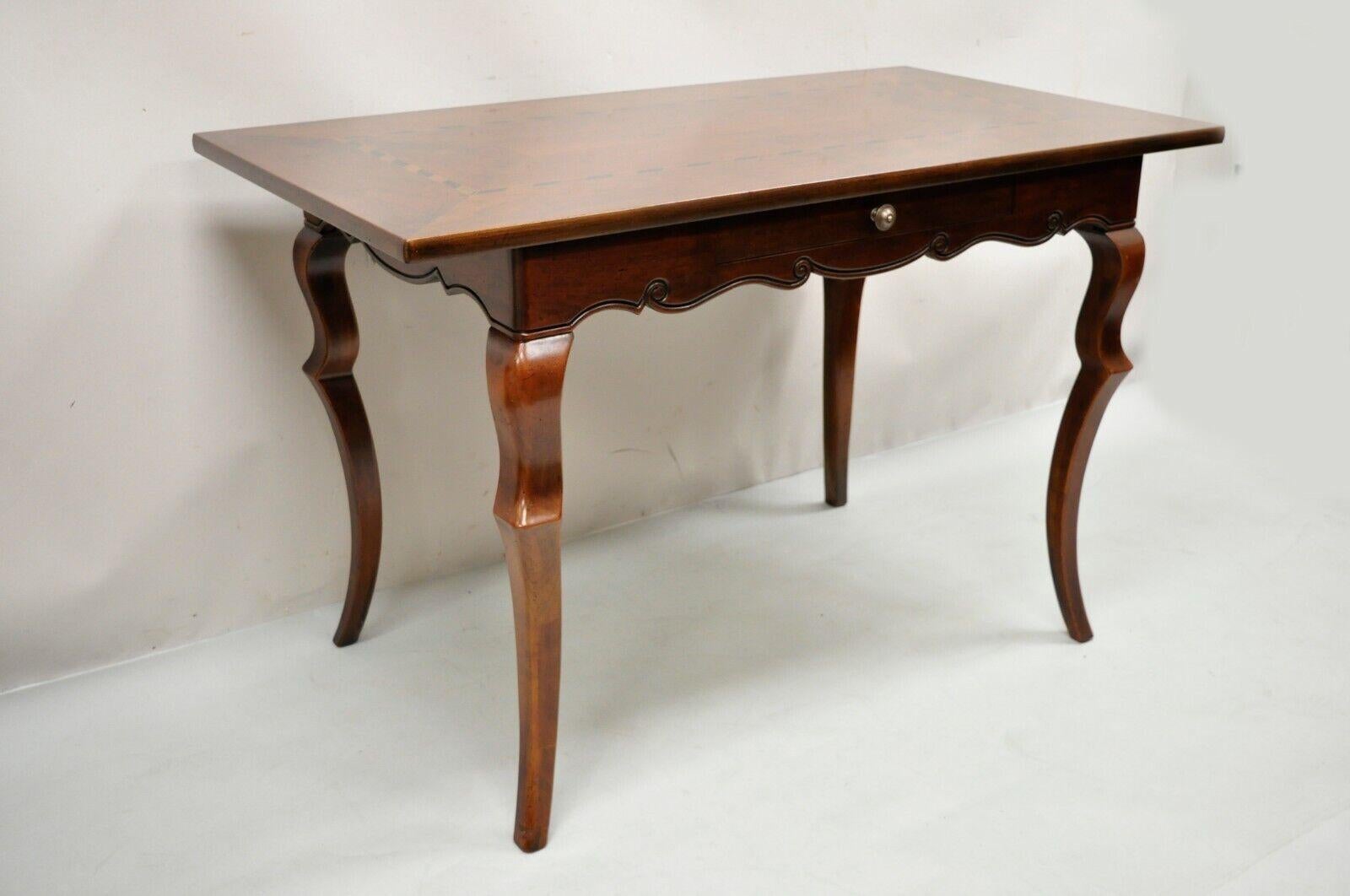 Konsolentisch/Schreibtisch mit Intarsien aus Kirschbaumholz im französischen Provinzialstil im Angebot 5