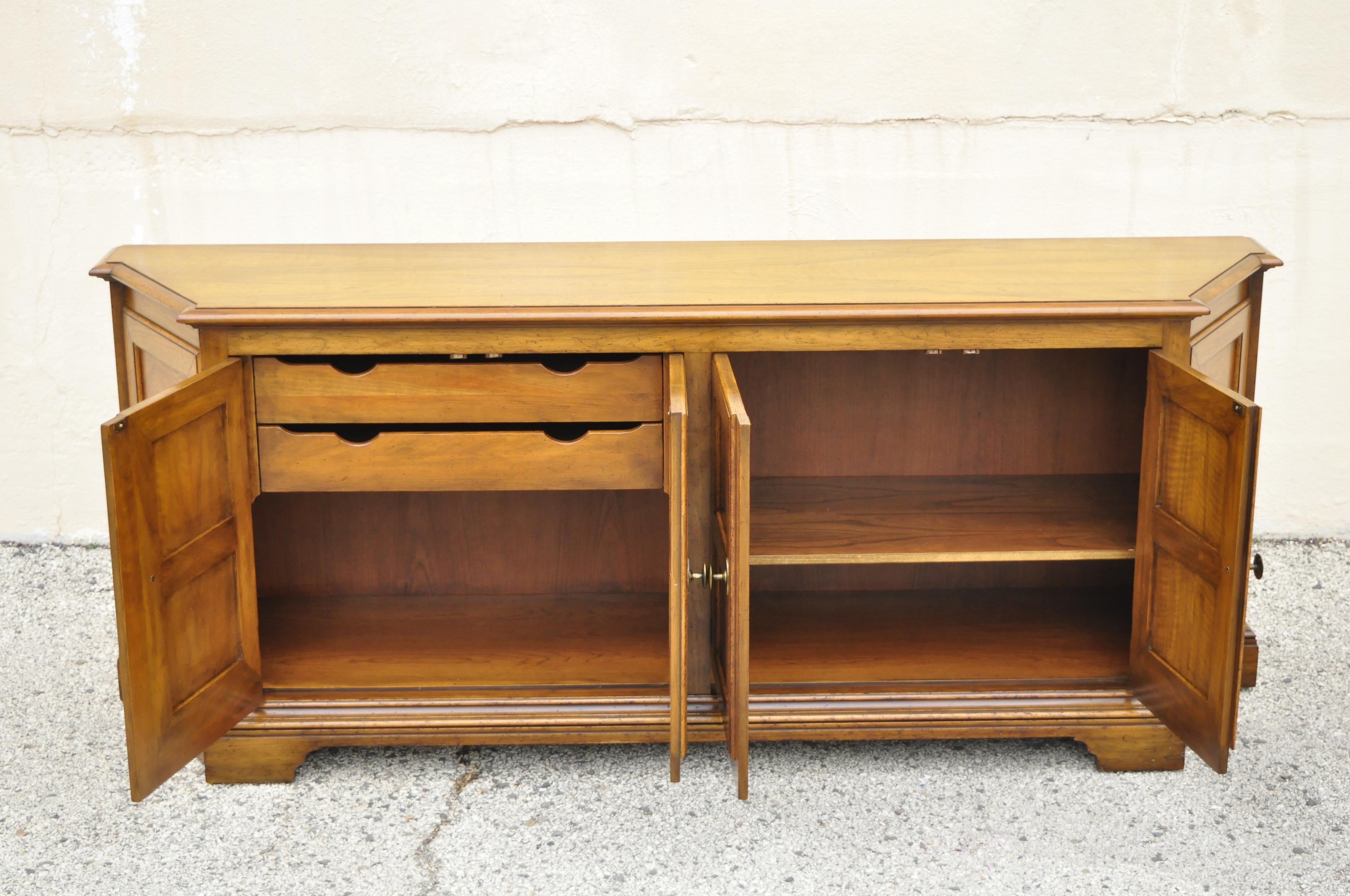 Baker French Provincial Country Style Walnut Credenza Cabinet Sideboard Buffet 1