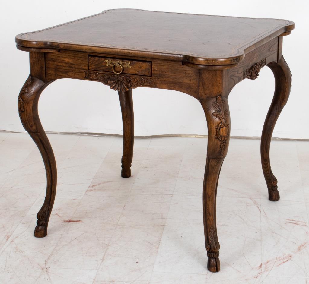 Baker French Provincial Louis XV Style Games Table In Good Condition In New York, NY