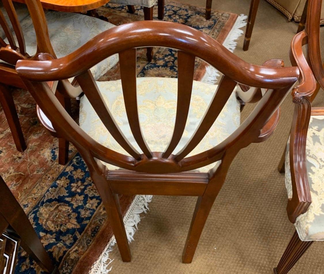 Brass Baker Furniture 11-Piece Dining Room Set Table & Ten Chairs Historic Charleston