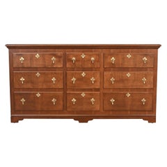 Baker Furniture 18th Century Flemish Style Burled Walnut Dresser, Refinished