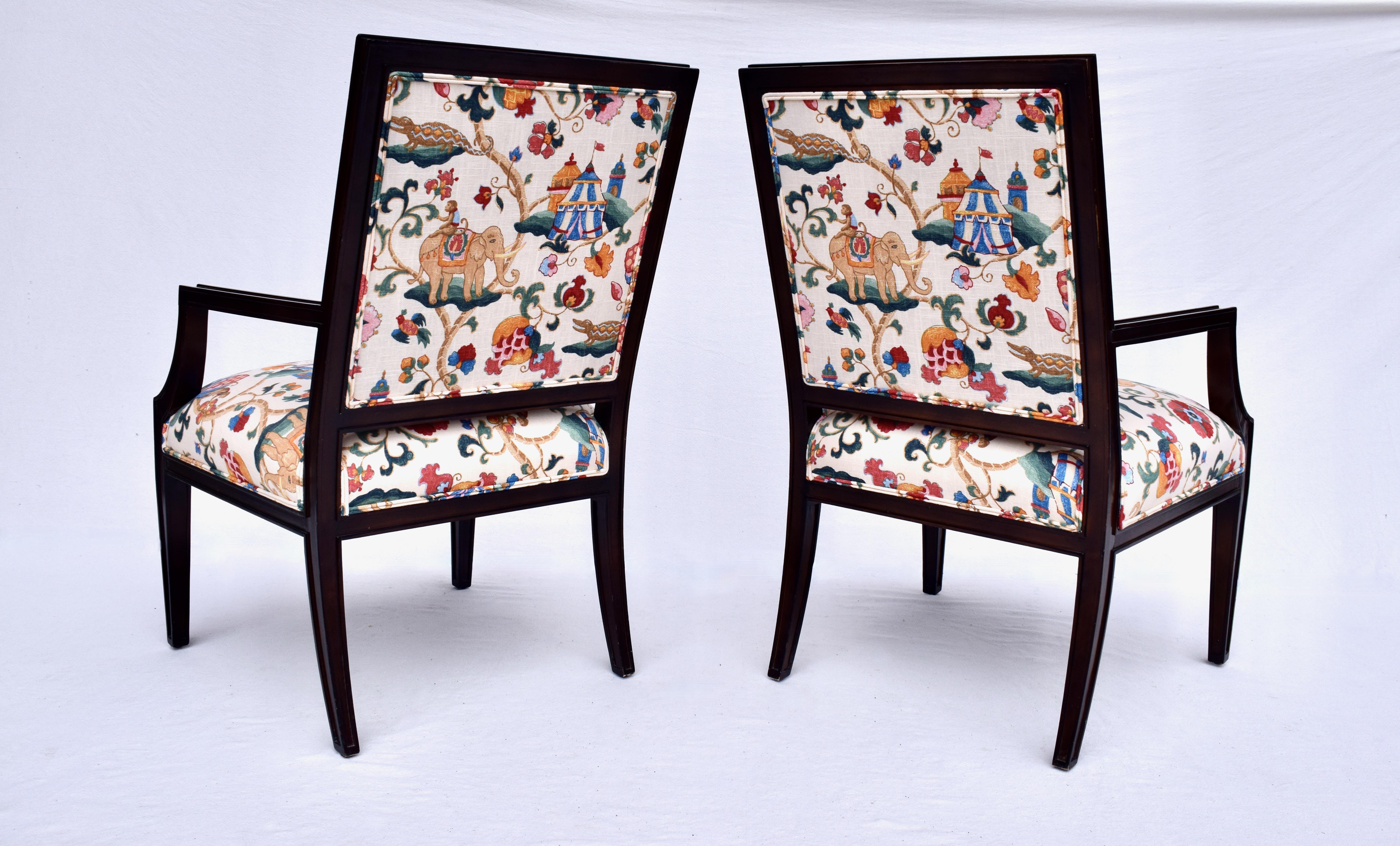 Baker Furniture Accent Armchairs In Good Condition In Southampton, NJ