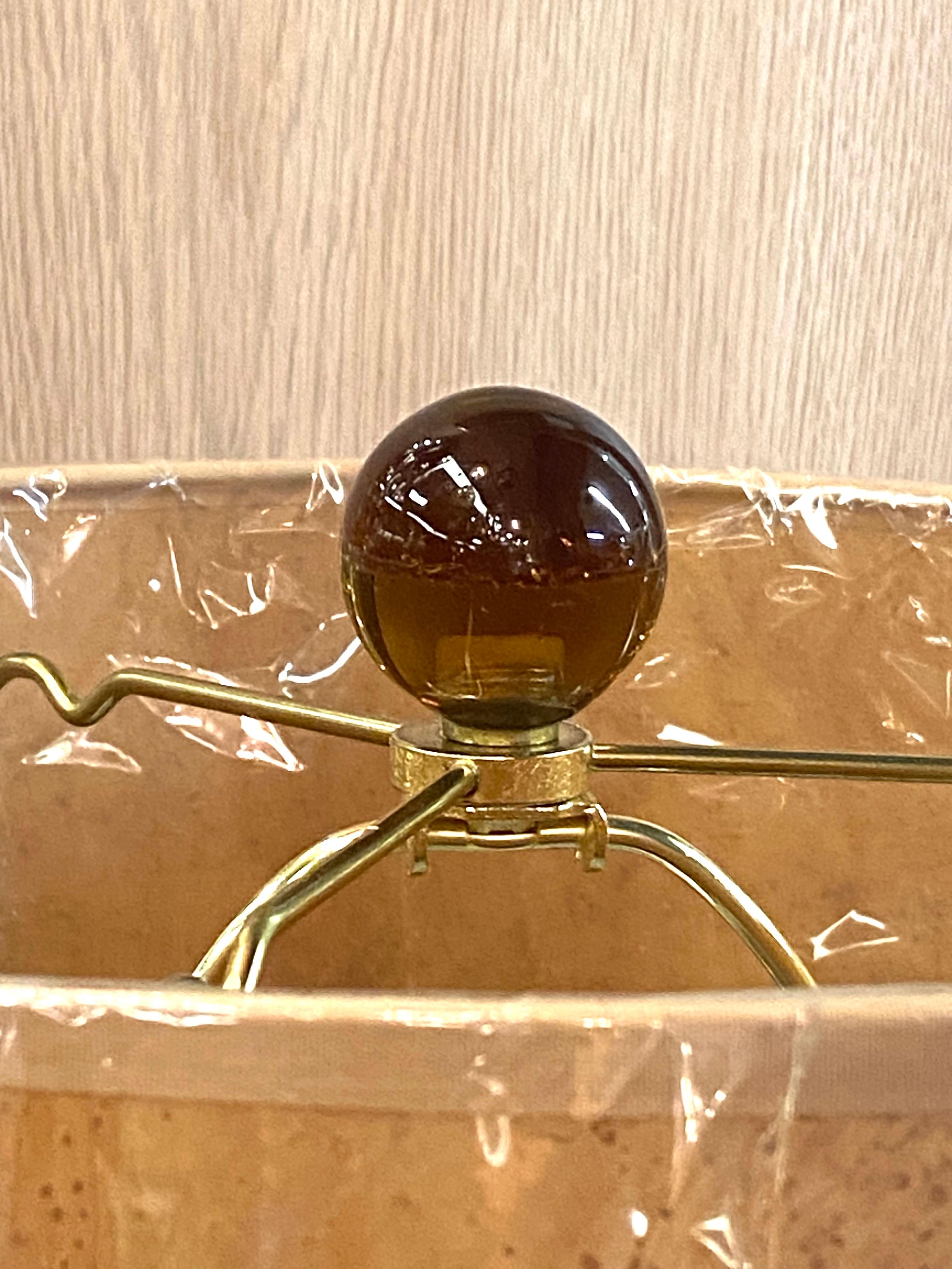 Baker Furniture Lámpara de Sobremesa de Cristal Sommerso Ámbar y Transparente en venta 5