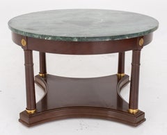 Baker Furniture Attrib Marble-Topped Coffee Table