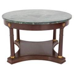 Baker Furniture Attrib Marble-Topped Coffee Table