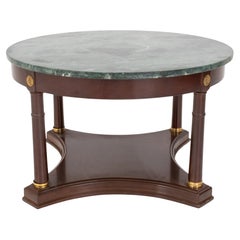 Baker Furniture Attrib Table basse avec plateau en marbre