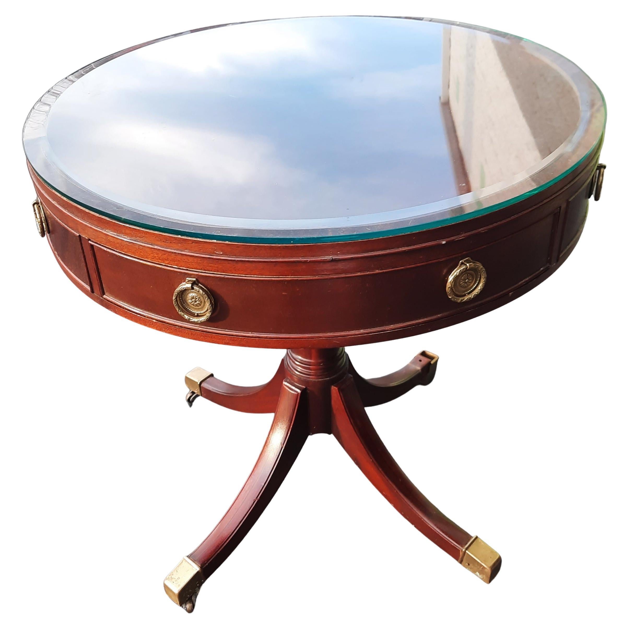 mahogany drum table