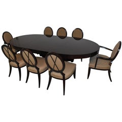 Baker Furniture Barbara Barry Dining Room Table & Eight "X" Back Chairs