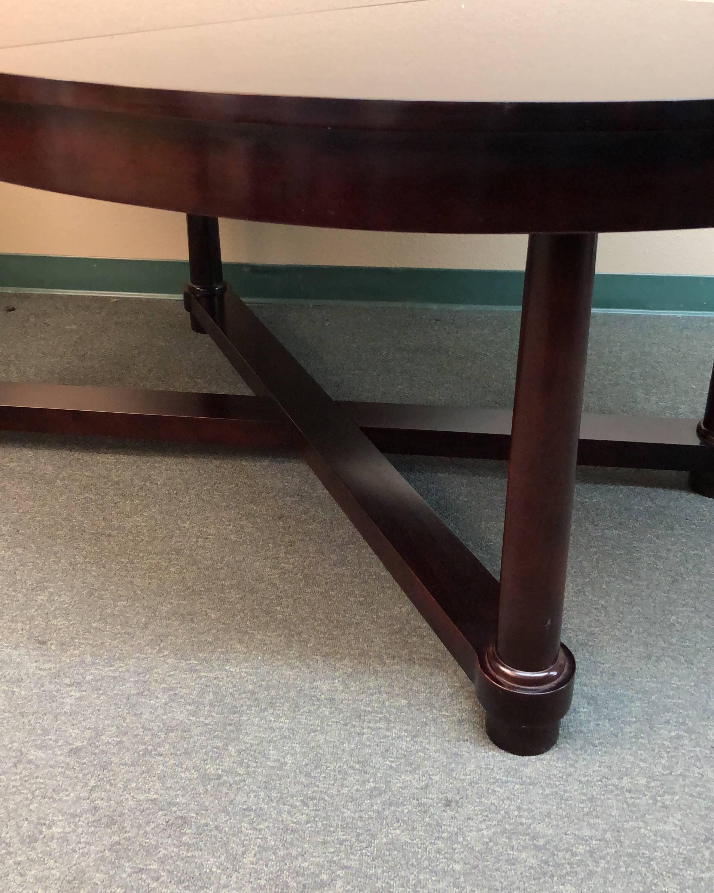 Baker Furniture Barbara Barry Oval Dining Table In Good Condition In San Francisco, CA