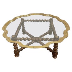 Baker Furniture Barley Twist Glass Top Coffee Table