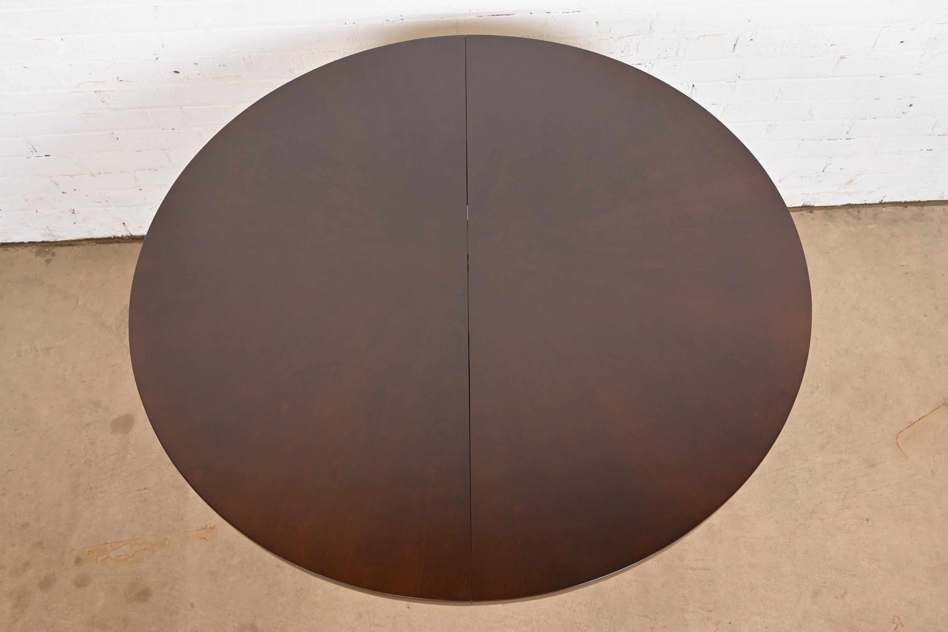 Baker Furniture Biedermeier Cherry Wood Pedestal Extension Dining Table 4