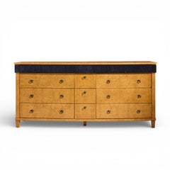 Baker Furniture Biedermeier Style Burlwood Lowboy Dresser