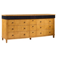 Baker Furniture Biedermeier Style Burlwood Lowboy Dresser