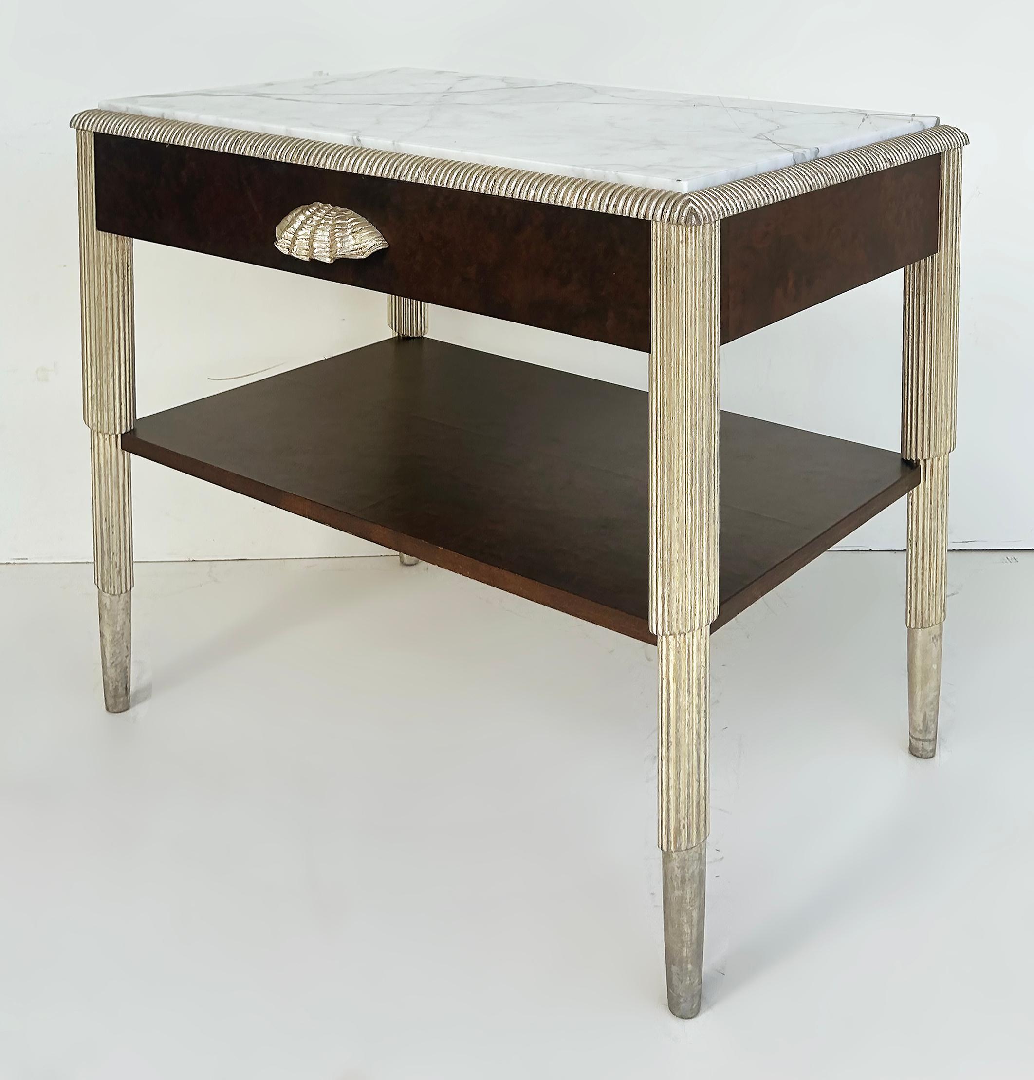 Baker Furniture Bill Sofield Gracie, Beistelltisch im Art-déco-Stil nach Rateau, Paar (Art déco) im Angebot