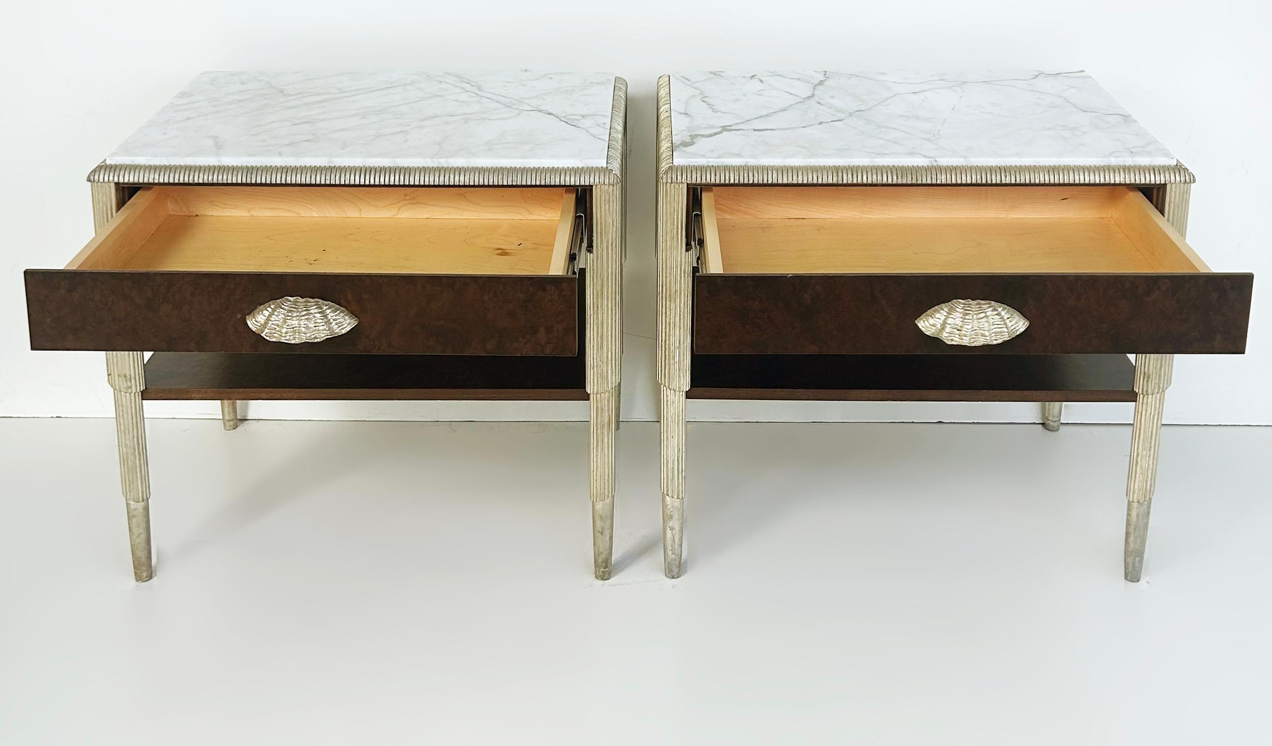 Baker Furniture Bill Sofield Gracie, Beistelltisch im Art-déco-Stil nach Rateau, Paar (21. Jahrhundert und zeitgenössisch) im Angebot