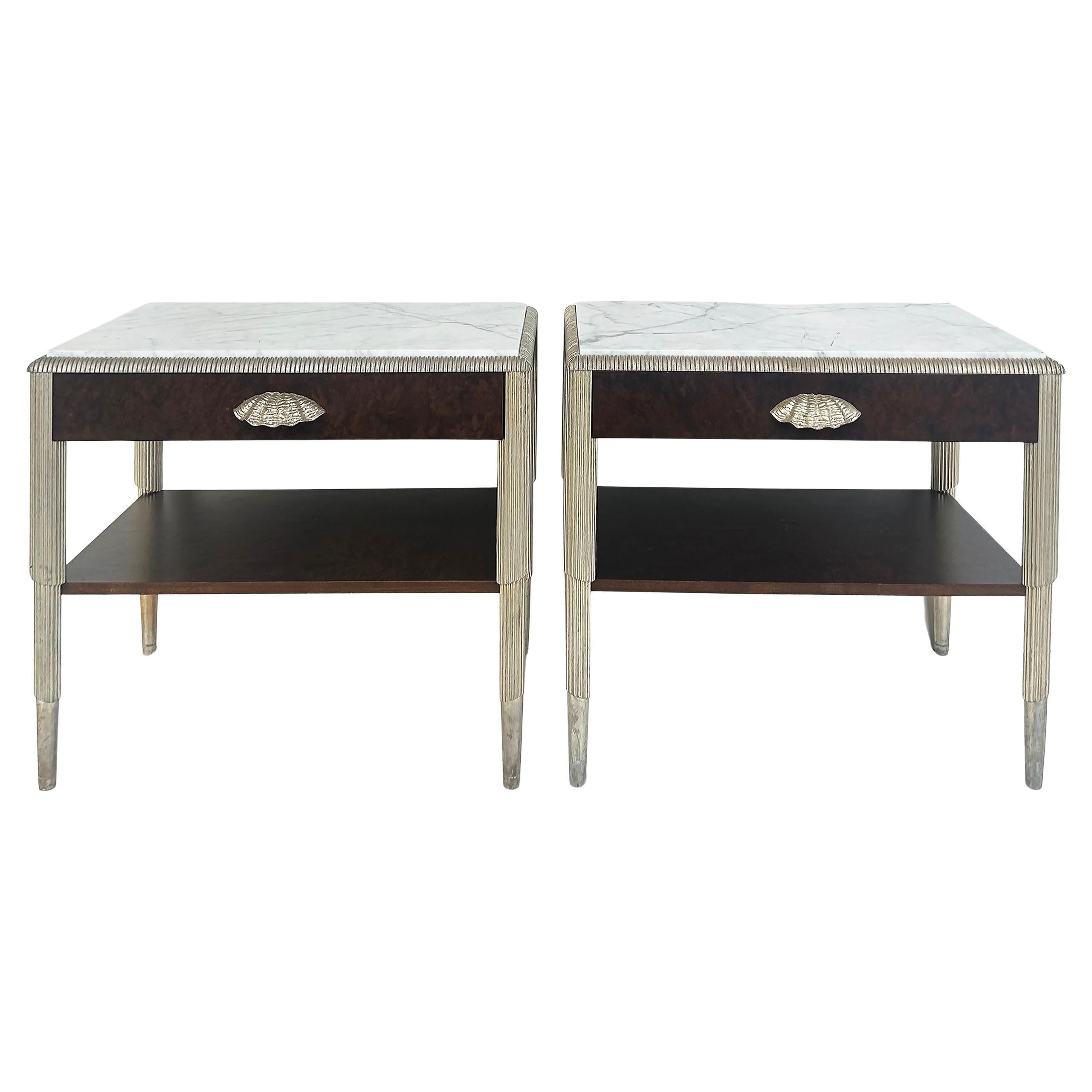 Baker Furniture Bill Sofield Gracie Mesa auxiliar estilo Art Déco según Rateau, Pareja