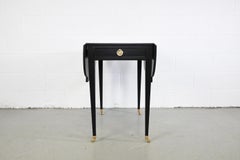 Baker Furniture Black Lacquered Pembroke Table
