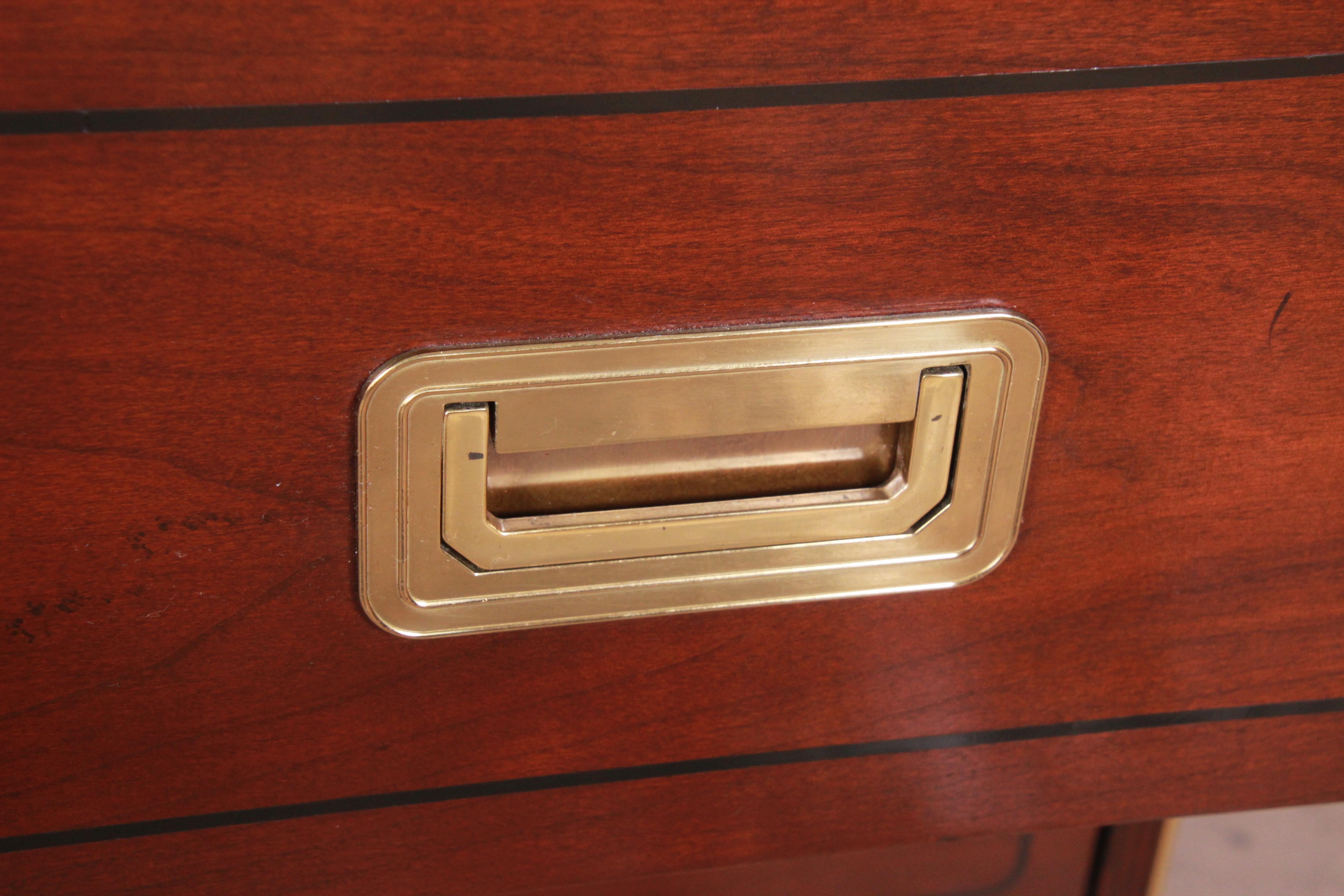Baker Furniture Brass Campaign Style Long Dresser 4