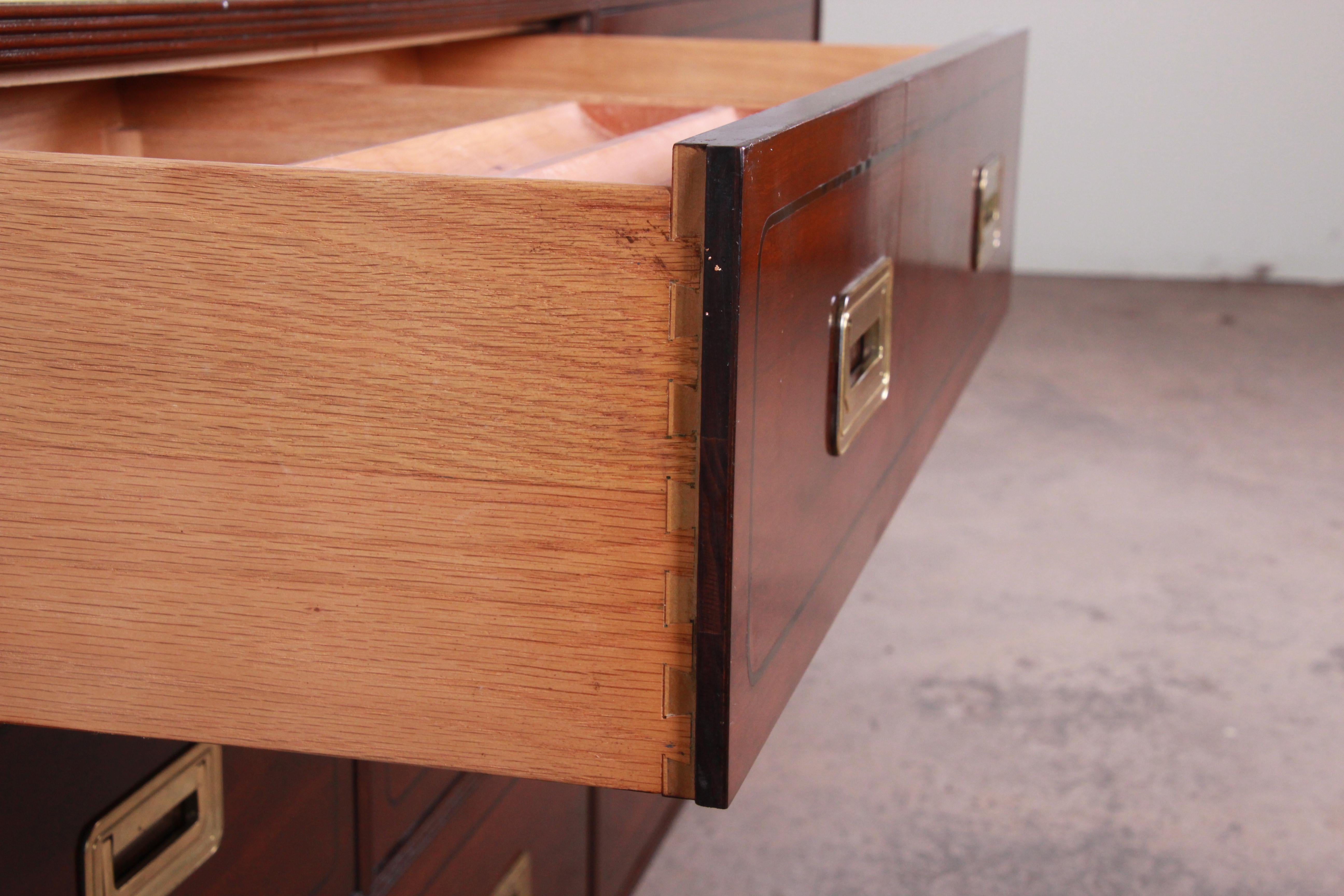 Baker Furniture Brass Campaign Style Long Dresser 5