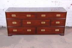 Baker Furniture Brass Campaign Style Long Dresser