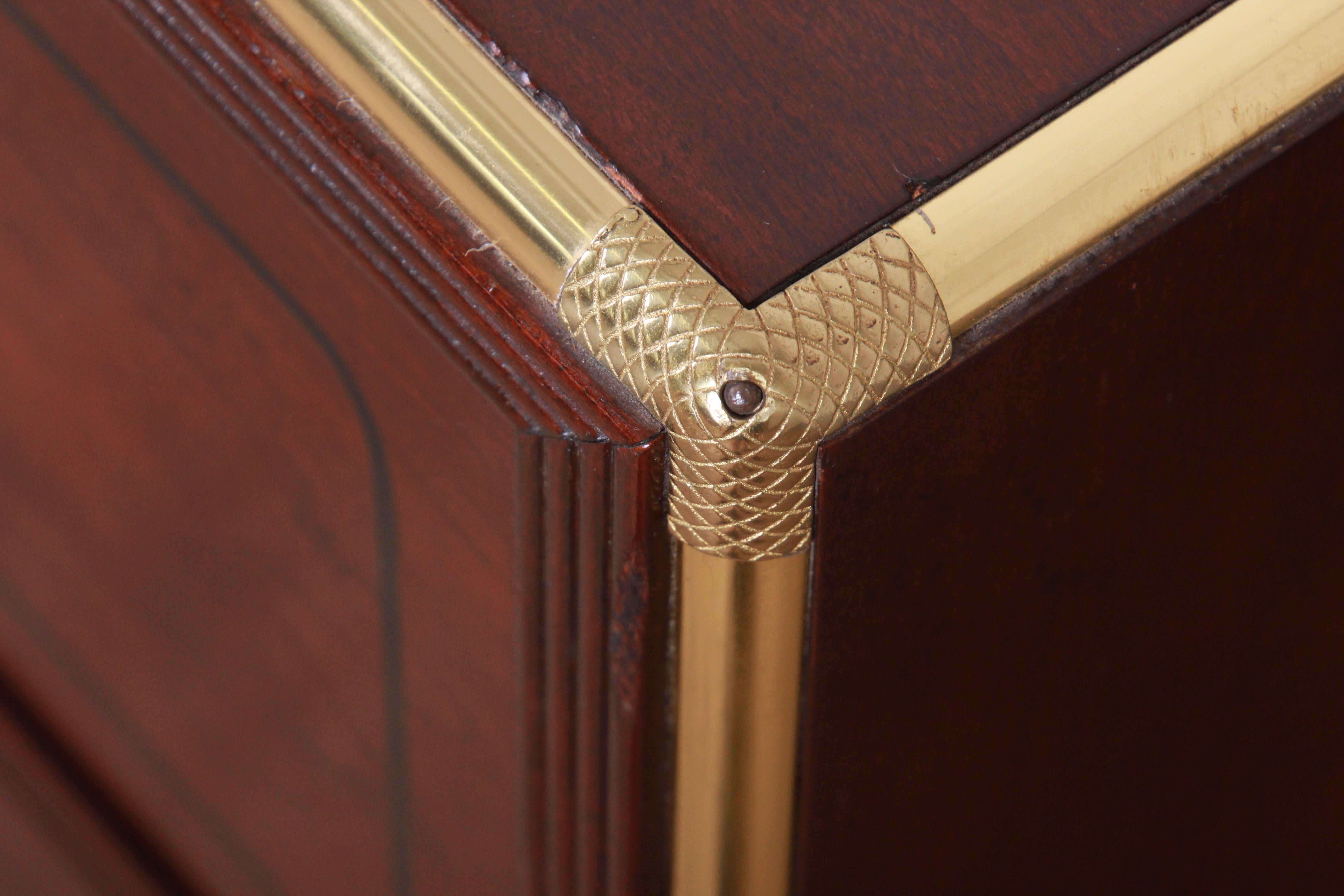 Baker Furniture Brass Campaign Style Long Dresser 3