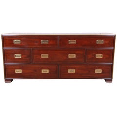 Baker Furniture Brass Campaign Style Long Dresser