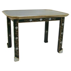 Vintage Baker Furniture, Brass Top Chinoiserie Cocktail Table, U.S., Circa 1980's