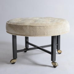 Pouf/tabouret capitonné à boutons de Baker Furniture