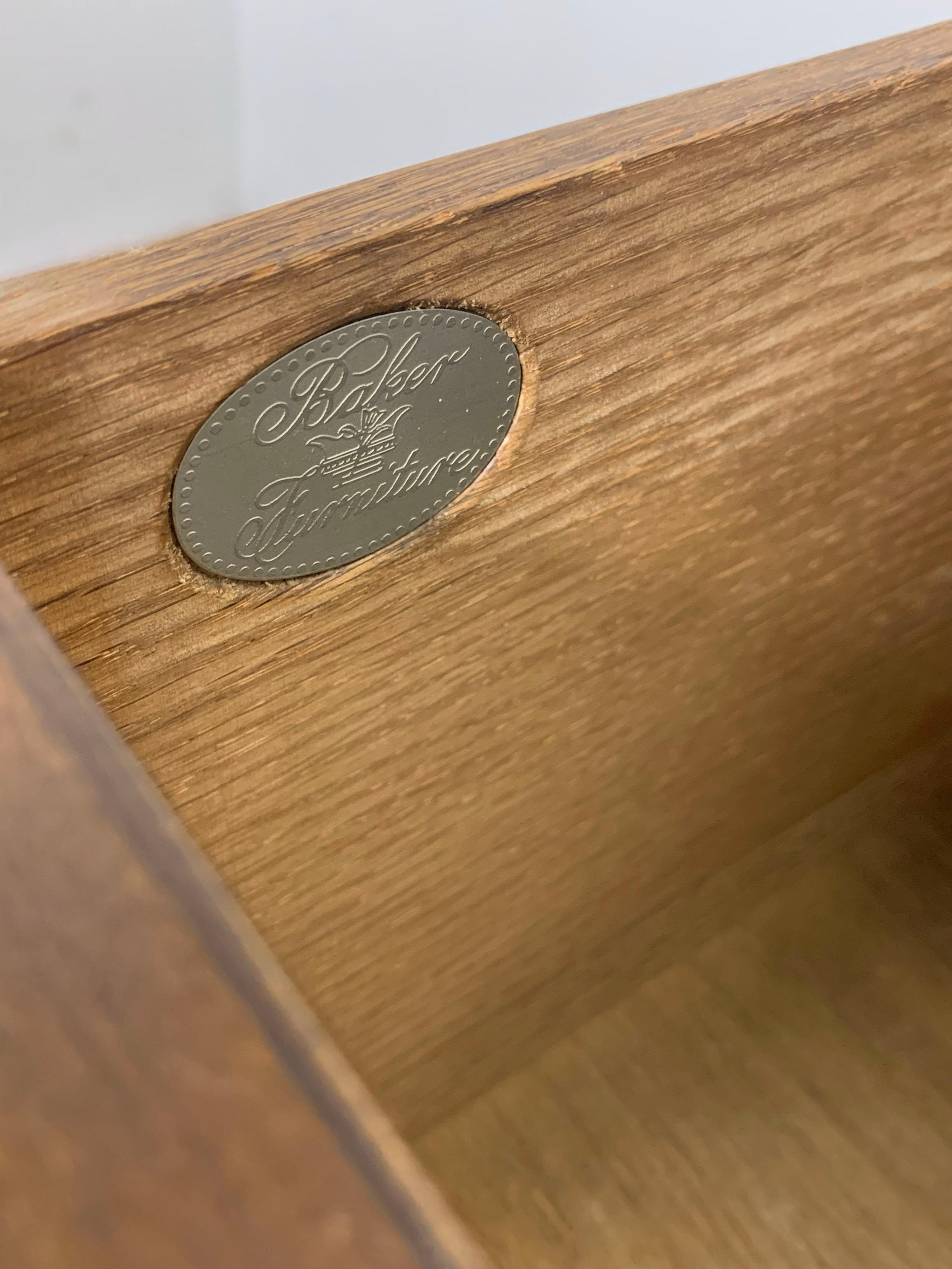 Baker Furniture Campaign Chest in Bleached Mahogany, Circa 1950s 1