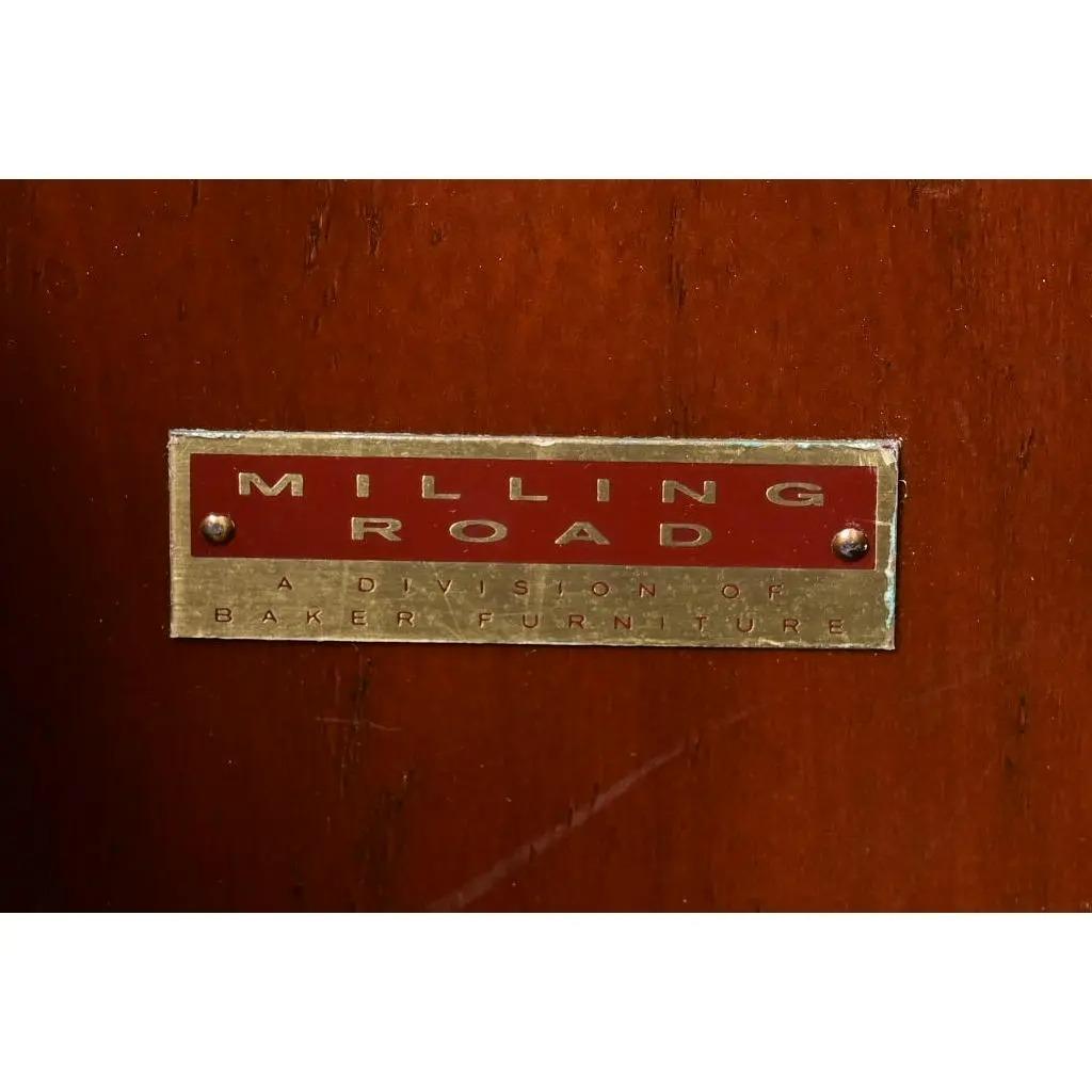 Tables d'appoint en rotin et cuir de Baker Furniture Campaigner, paire en vente 6