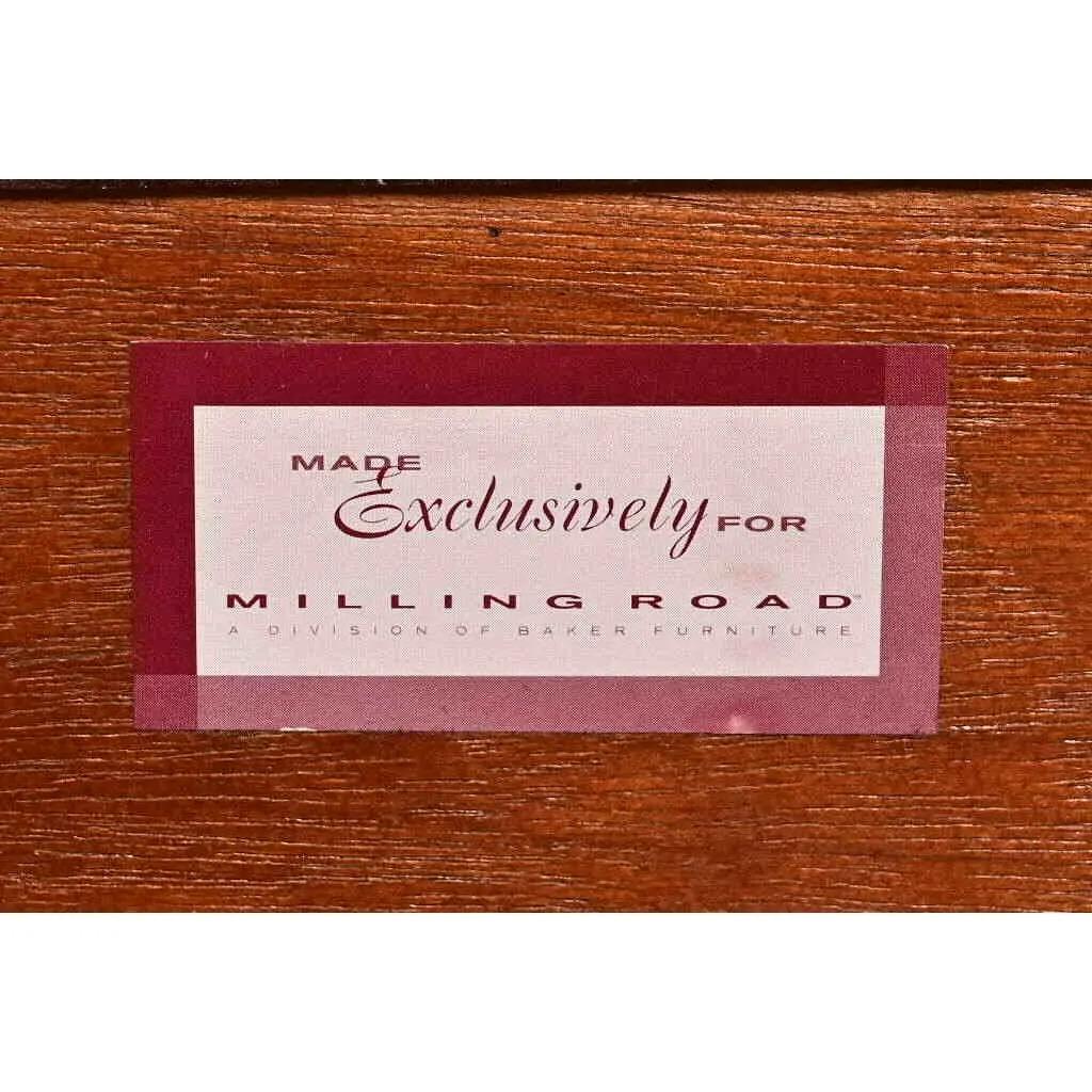 Tables d'appoint en rotin et cuir de Baker Furniture Campaigner, paire en vente 7