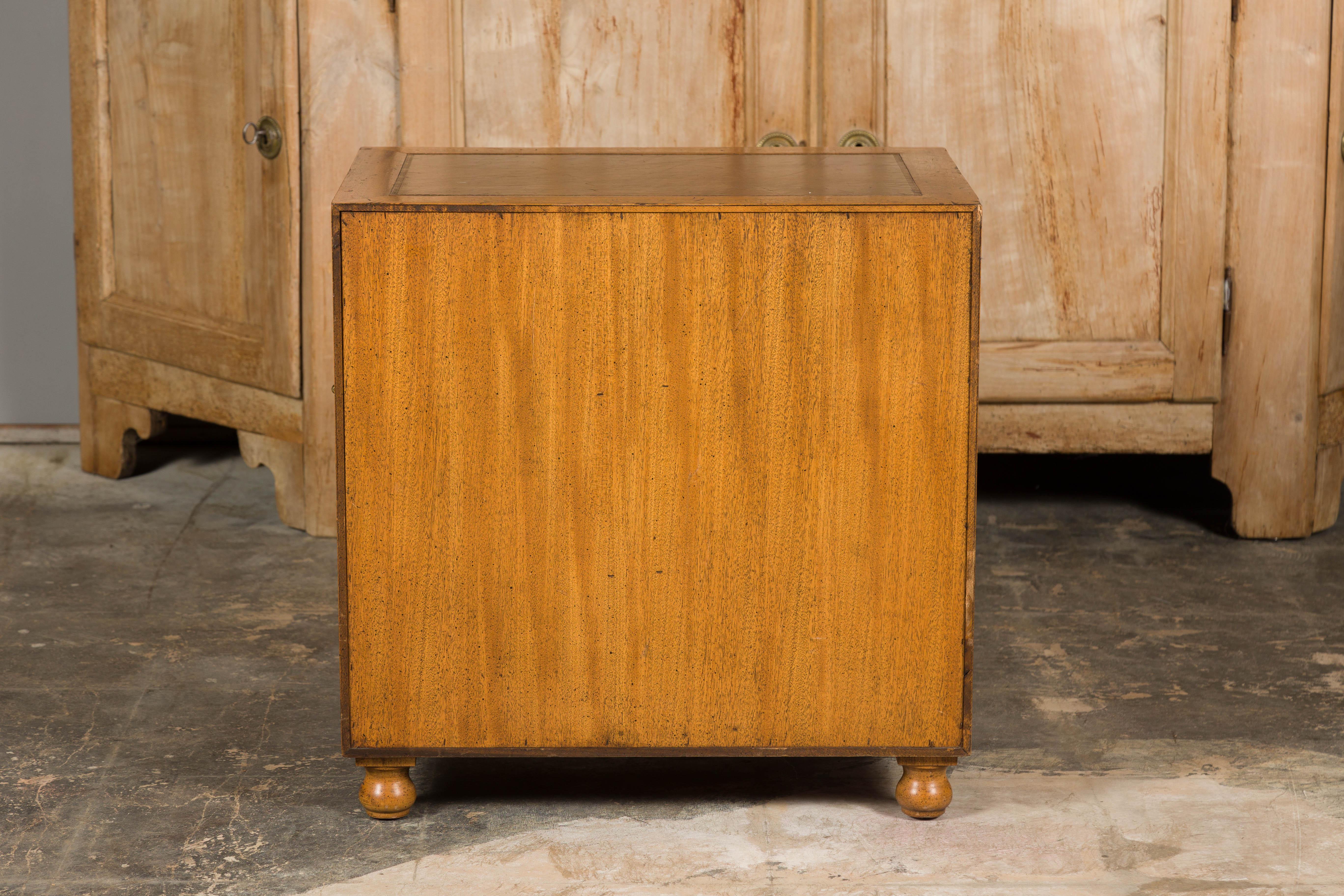 Baker Furniture Campaign Style Mahogany Three-Drawer Chest, circa 1950 12