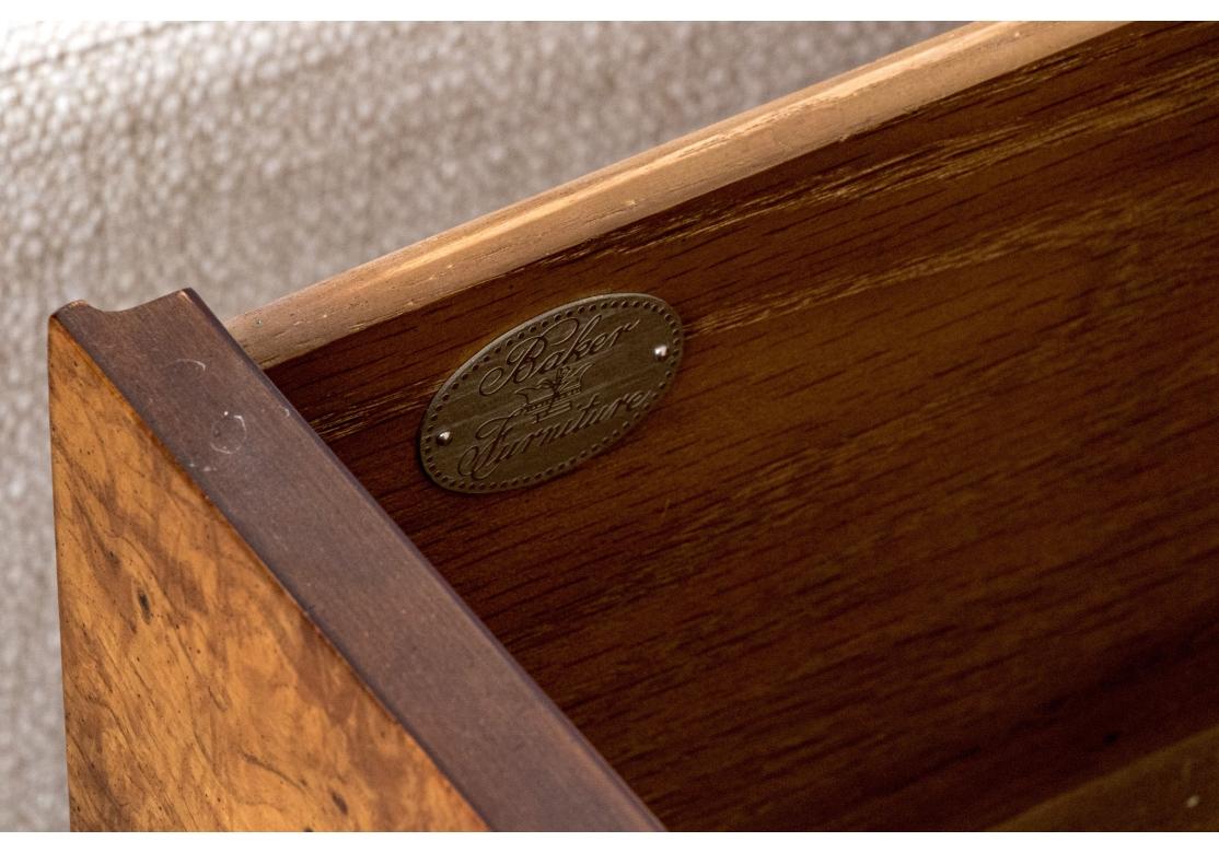 20th Century Baker Furniture Campaign Style Three Drawer Chest for Restoration For Sale