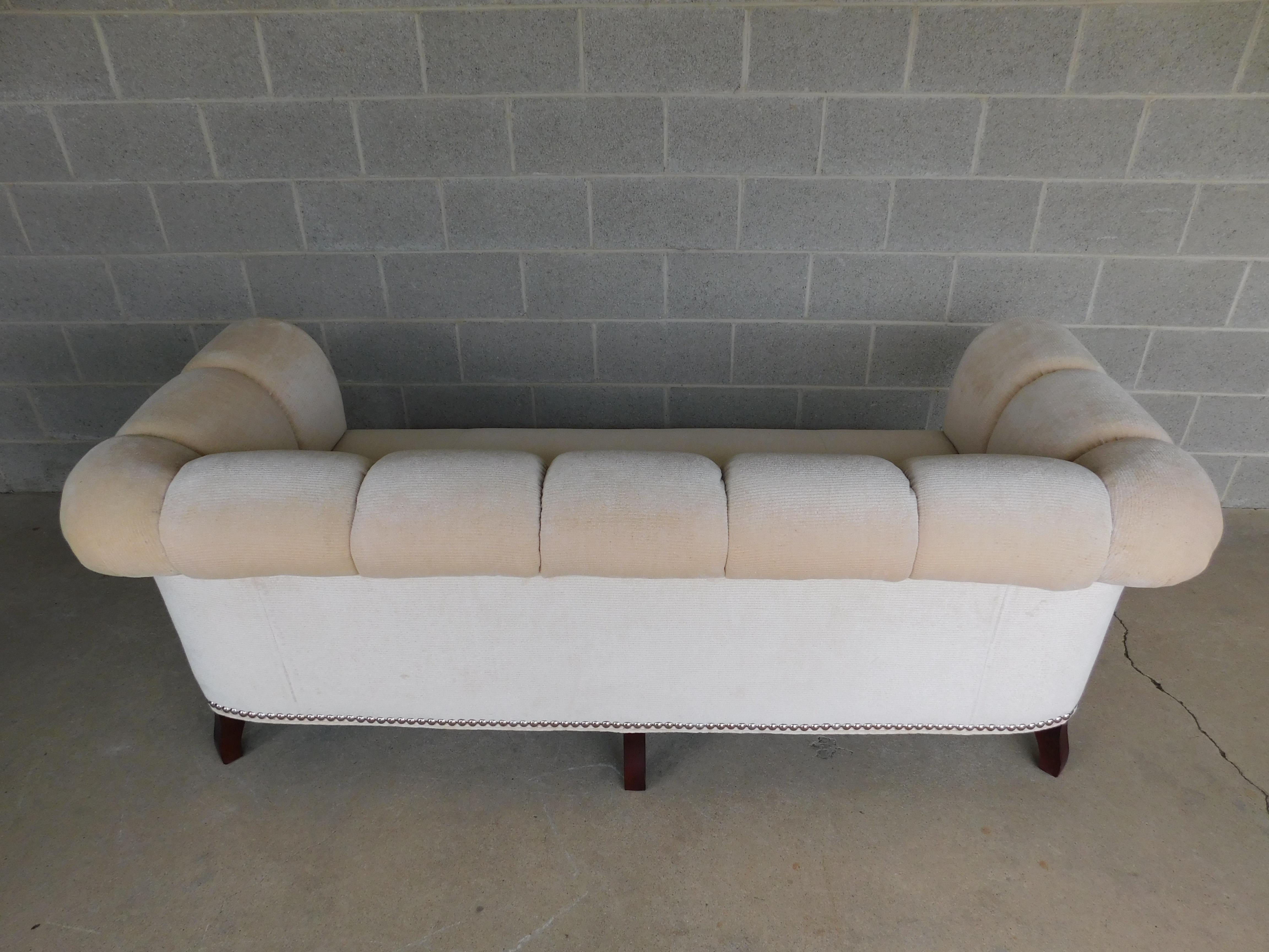 Baker Furniture Channel Back Sofa by Barbara Barry For Sale 5