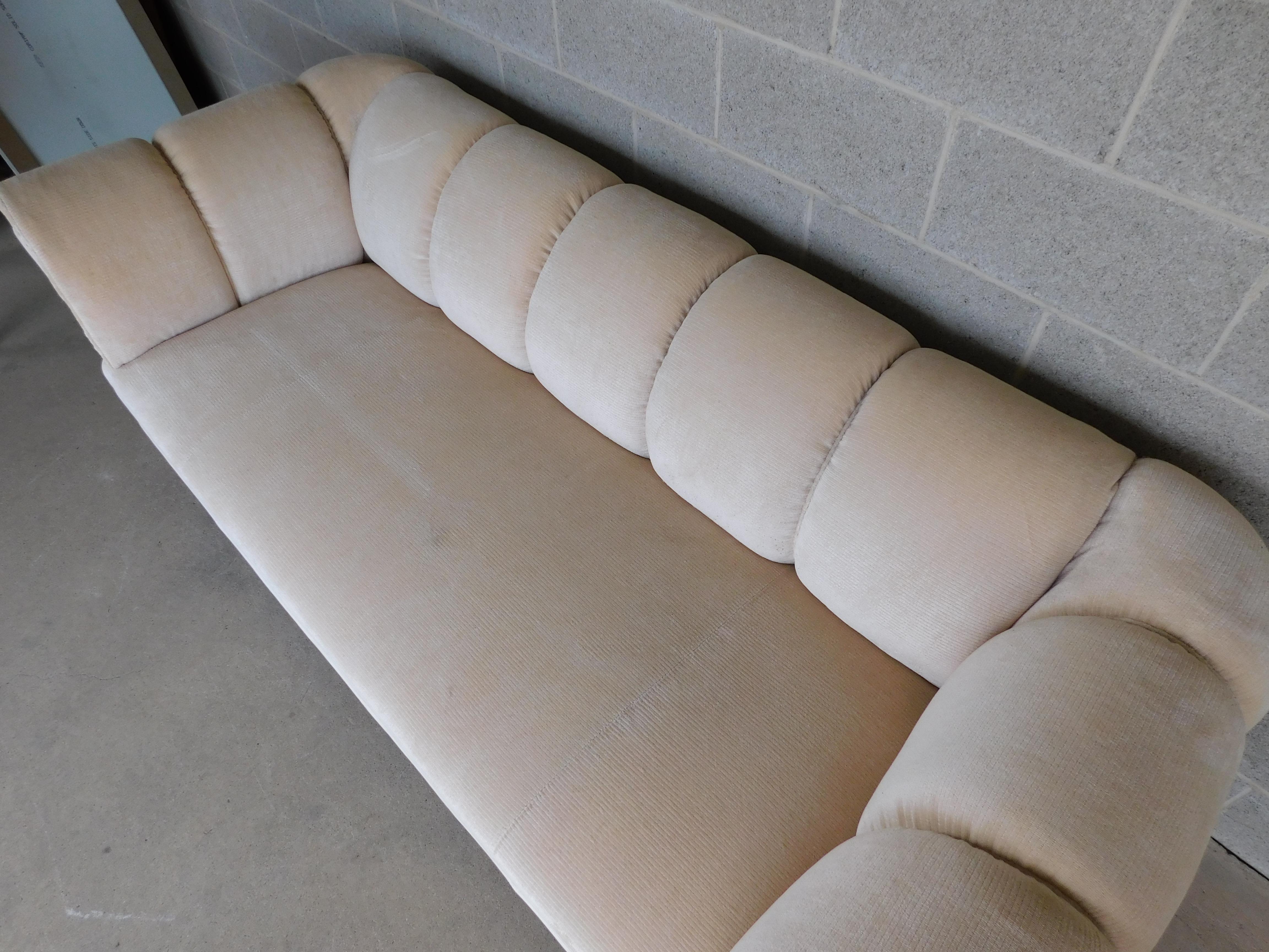 20th Century Baker Furniture Channel Back Sofa by Barbara Barry For Sale