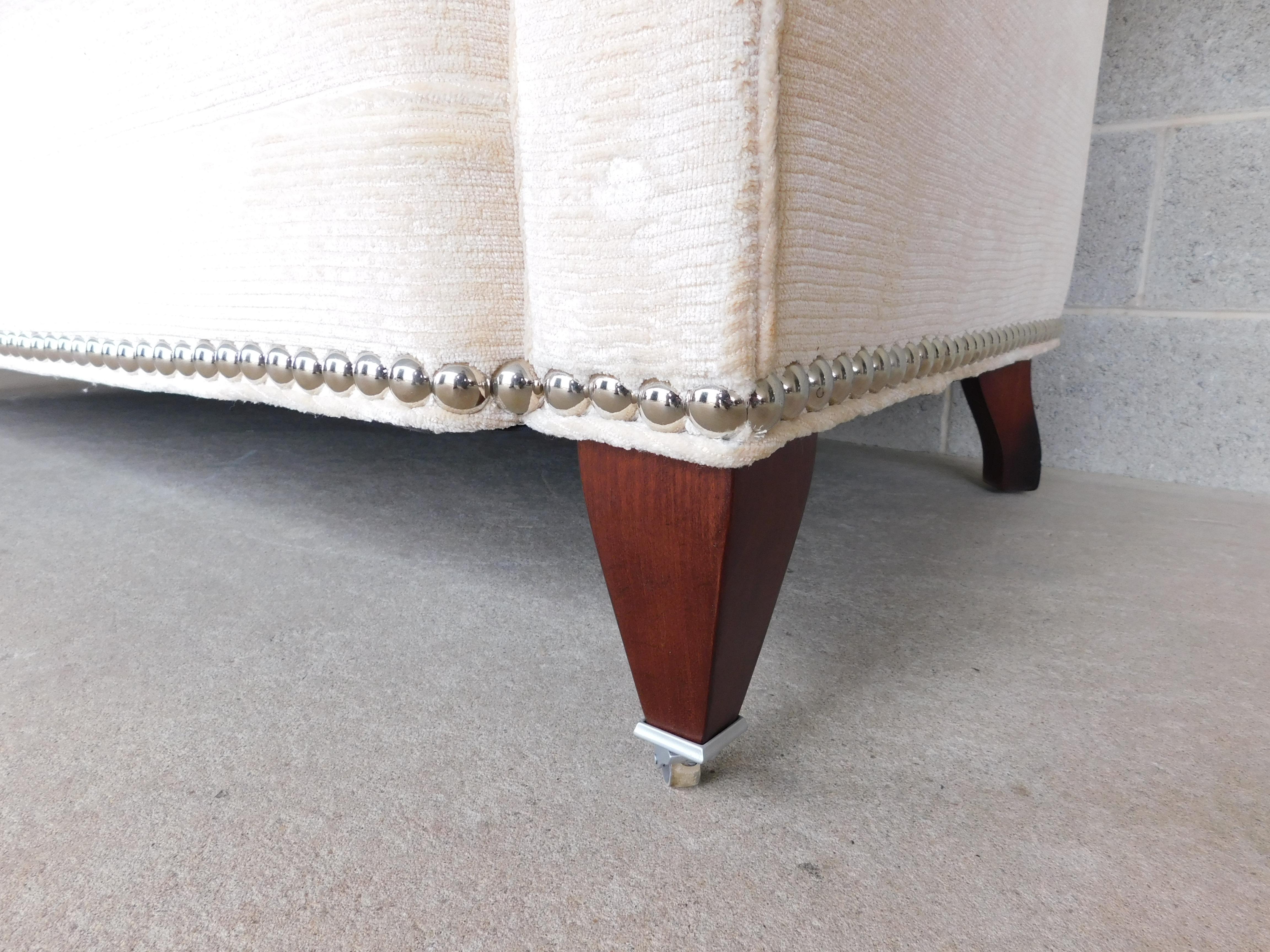 Upholstery Baker Furniture Channel Back Sofa by Barbara Barry For Sale