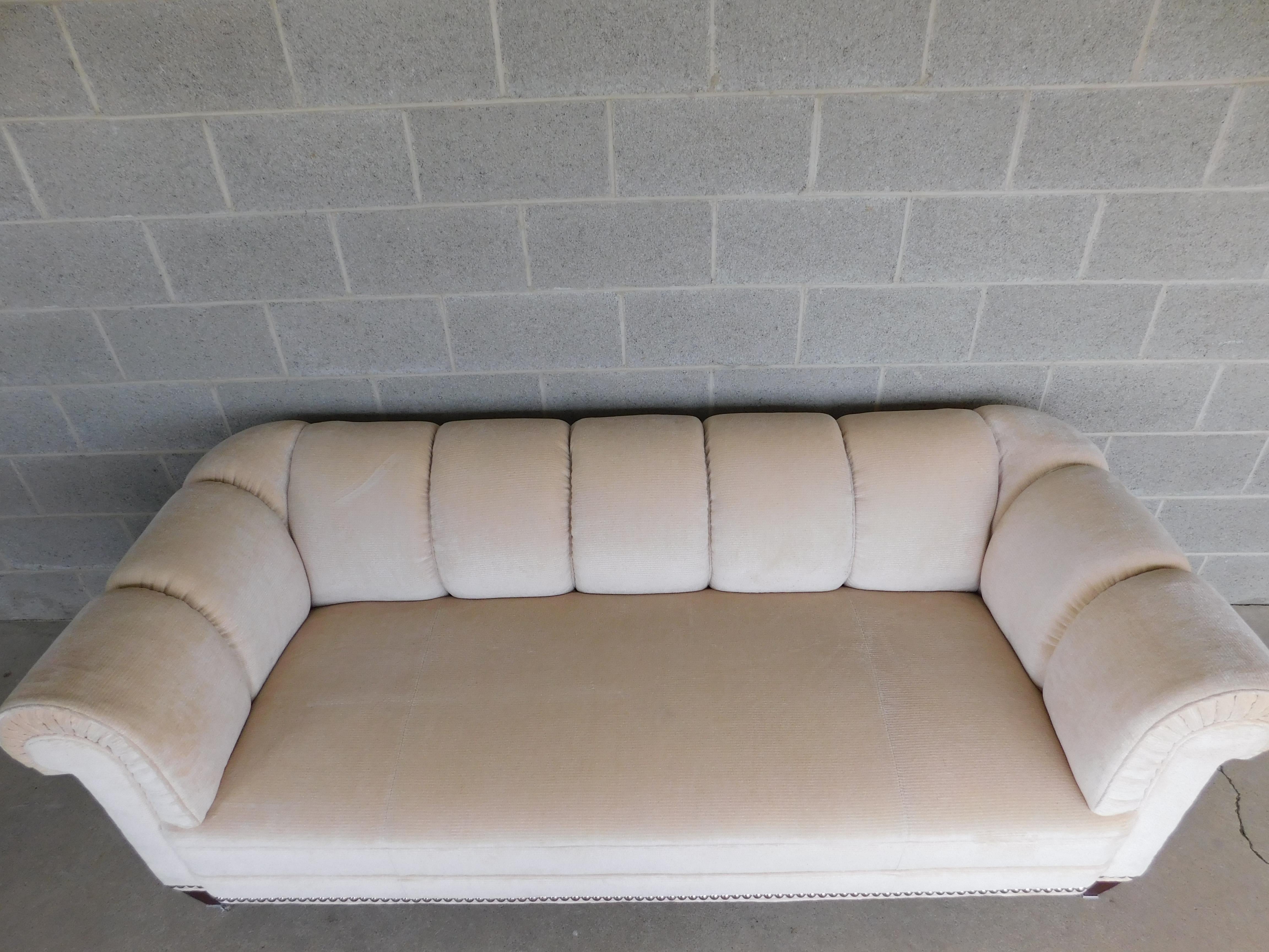 Baker Furniture Channel Back Sofa by Barbara Barry For Sale 1