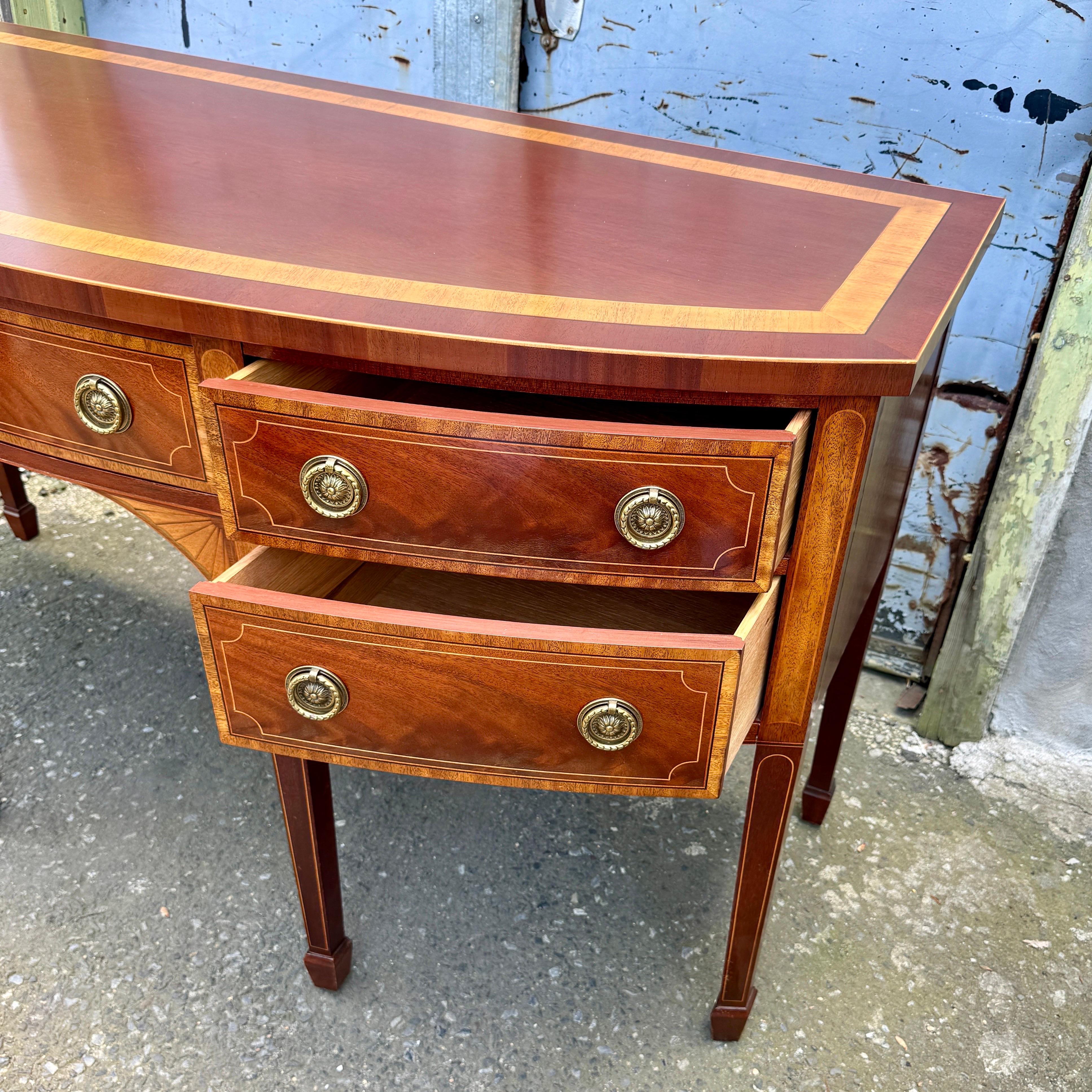 Baker Furniture Charleston Mahogany Inlaid Sideboard with Flatware Storage 9